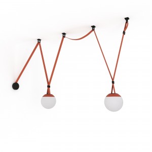 Lampe configurable "Axia 5" - KIT 2 lampes boules 12W + ruban textile électrique + accessoires