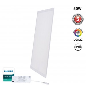 Panneau LED encastrable 120x60 rétro-éclairé - 5600lm - Driver Philips - 50W - UGR22 - IP40