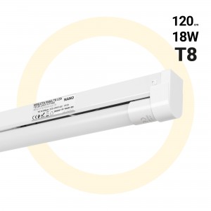 Kit bande porte-tube + tube LED T8 - 18W - 120cm