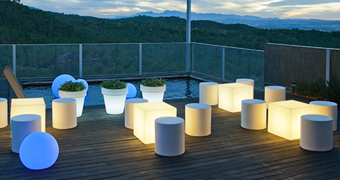 mobilier lumineux