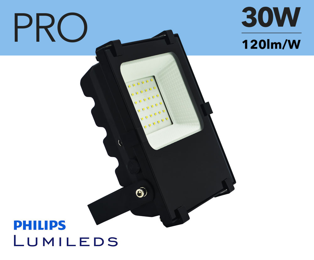 Acheter projecteur LED extérieur pro 30W puces Philips IP65