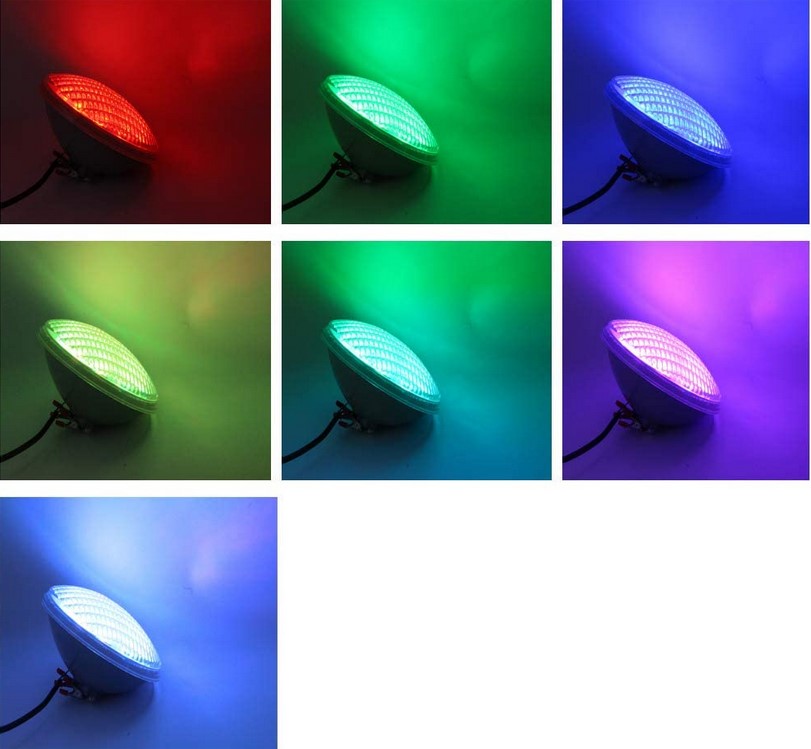 Projecteurs LED NVEES Submersibles Imperméables RGB Lampe Spot Réglable  IP68 Étanche pour Extérieur, Jardin, Piscine, Étang